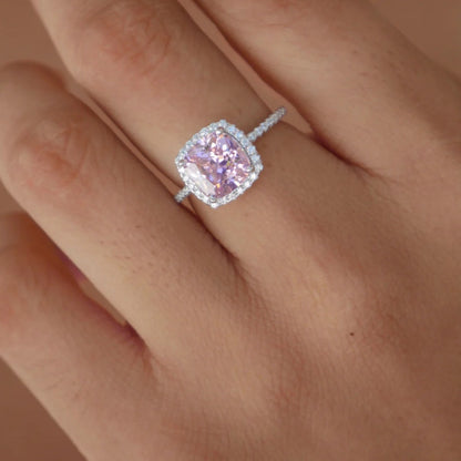 Romeo Ring Pink Cubic Zirconia Ring in 925 Sterling Silver