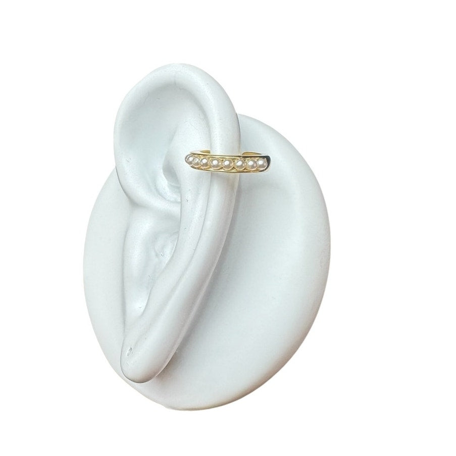 Ear Cuff with Imitation Pearls Classy Layering Accessory