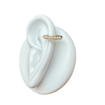 Ear Cuff with Imitation Pearls Classy Layering Accessory