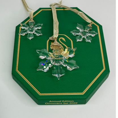 Swarovski Annual Edition 2022 Ornament Set of 3