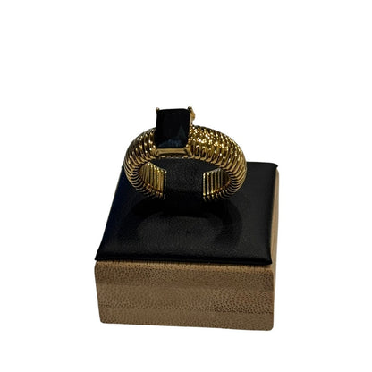 Muse Gold Ribbed Statement Ring