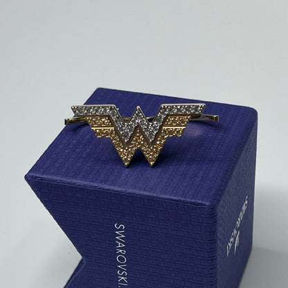 Swarovski Fit Wonder Woman double ring Gold tone 55 - 58