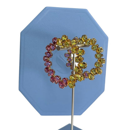 Swarovski Millenia hoop earrings Pear cut crystals, Multicolored