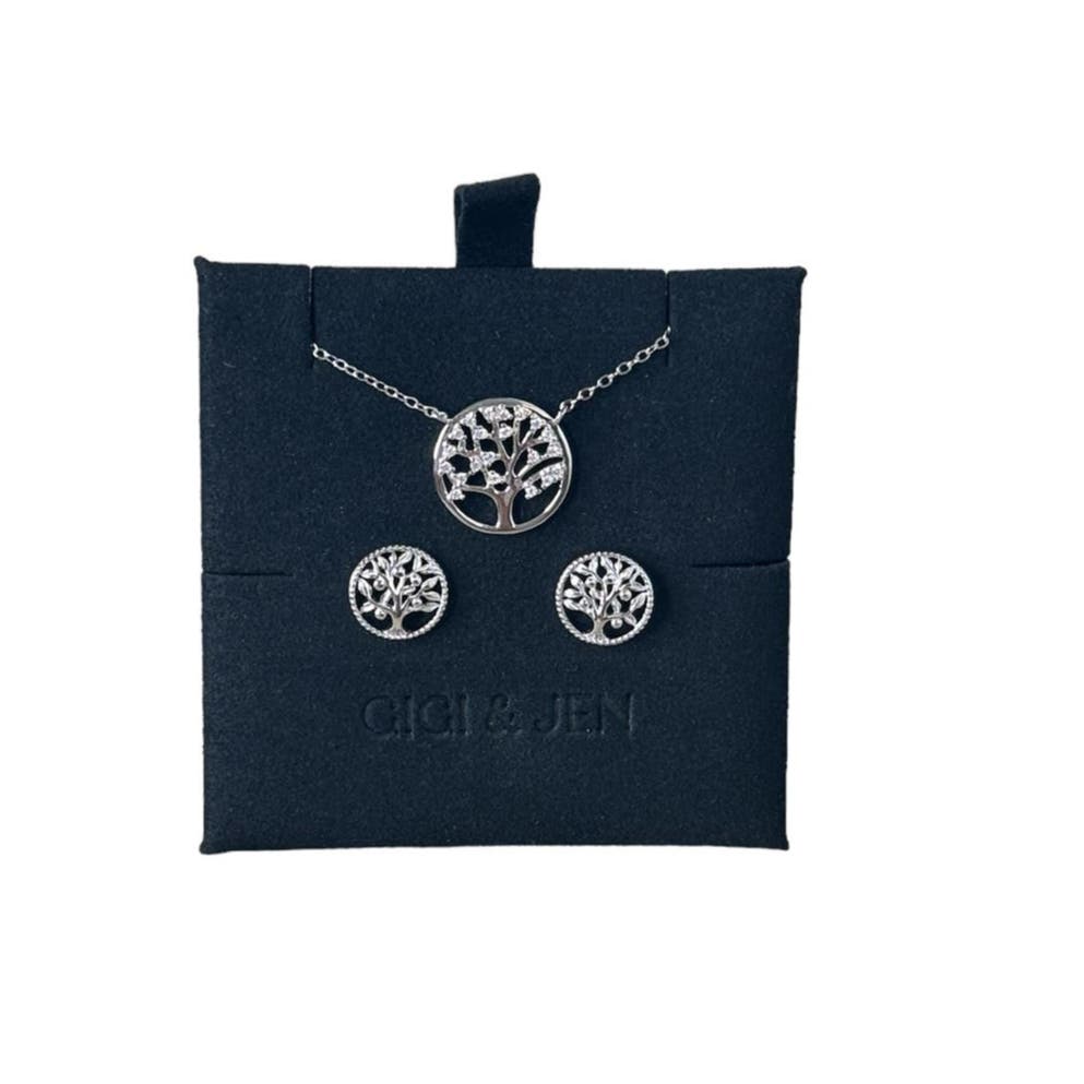 Gigi and Jen Tree of Life Necklace & Earrings Bundle Trendy set