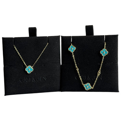 Necklace & Bracelet turquoise floral Jewelry Set