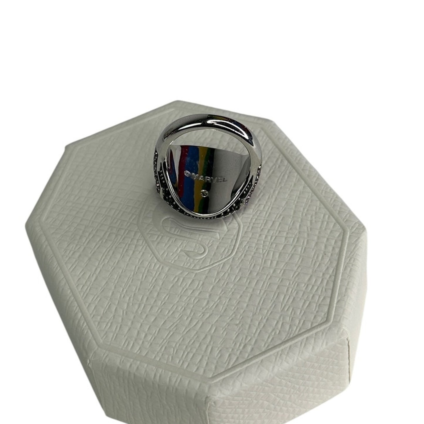 Swarovski Black Panther MARVEL Ring, Purple, Rhodium Plated 58 USA 8 Unisex