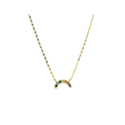 Delicate Rainbow Dainty Necklace Elegant Multi-Color Jewelry for Every Occasion