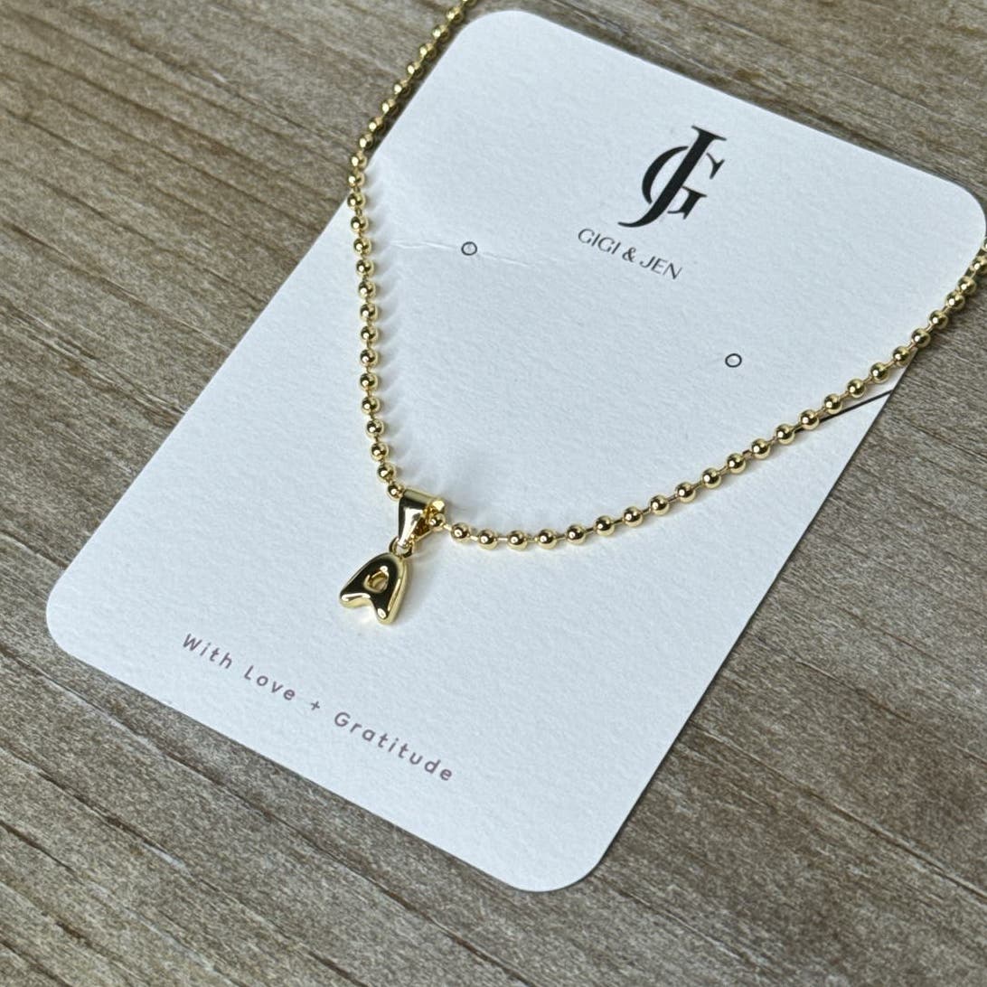 Initial Necklace 18k Gold Plated 18" adjustable initial necklace.