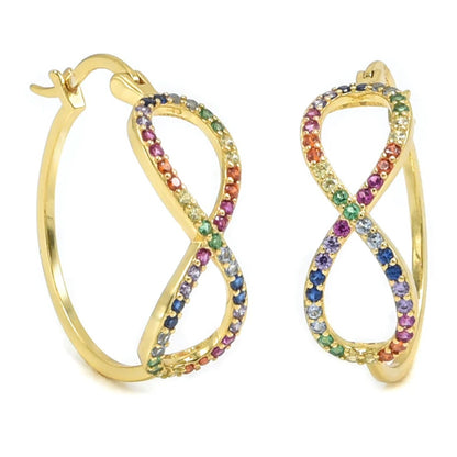 Muse Hoops Multicolor hoops 925 Sterling Silver Earrings for Women