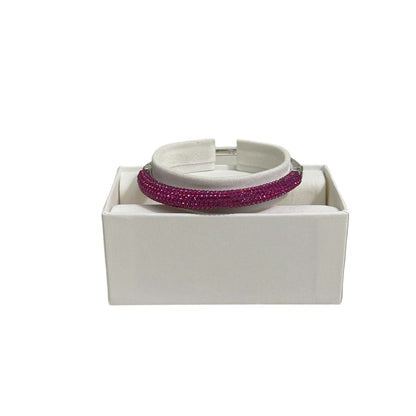 Swarovski Atelier Tigris bangle, Pink, bangle Rhodium plated New Bracelet