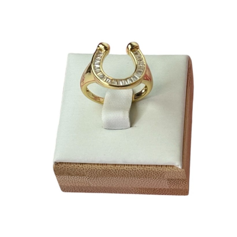 Make It Happen Gold Horseshoe Ring for Women Size 6