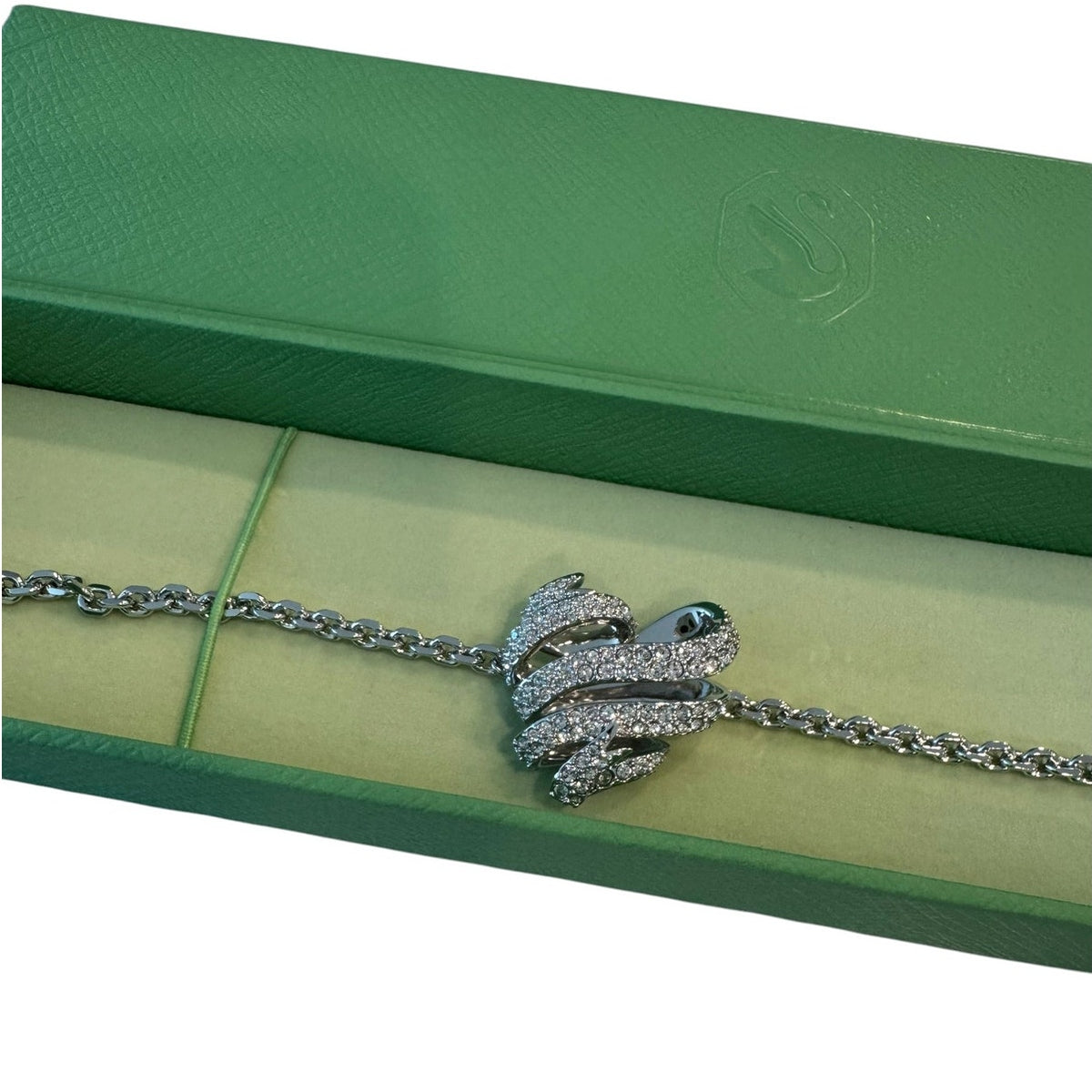 Swarovski Volta Bracelet, Heart, White, Rhodium Plated