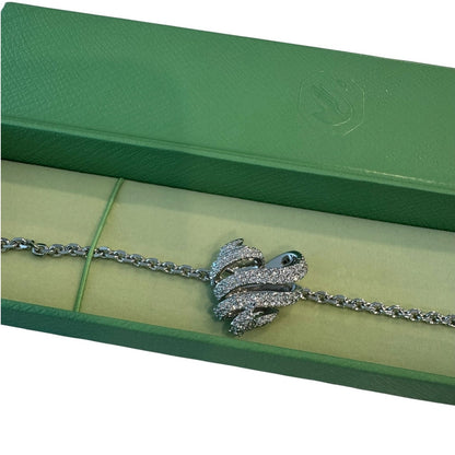 Swarovski Volta Bracelet, Heart, White, Rhodium Plated