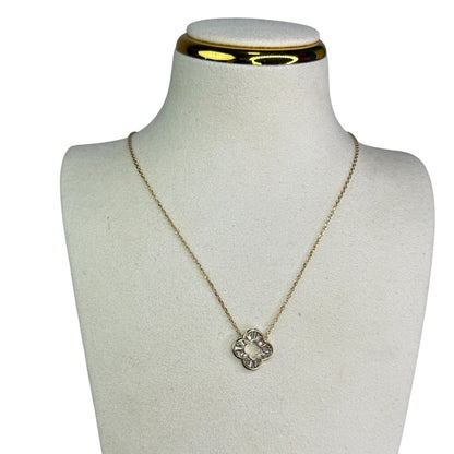 Gold Open Clover Necklace