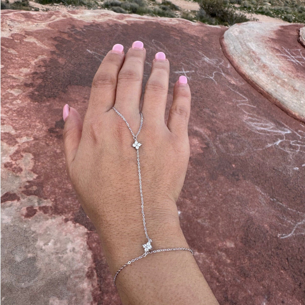 Hand Chain Bracelet 925 Sterling Silver