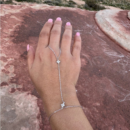 Hand Chain Bracelet 925 Sterling Silver