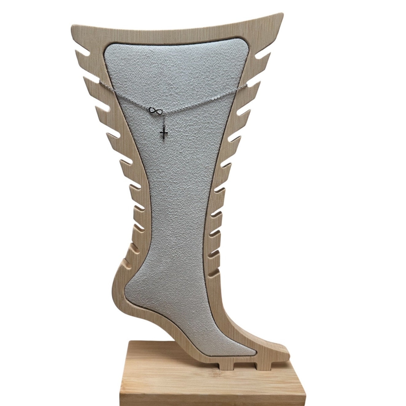 Infinity Cross Anklet 925 Sterling Silver Dainty Faith Jewelry ✨