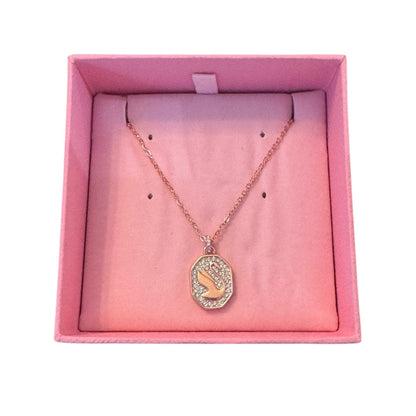 Swarovski Signum pendant Swan, Long, White, Rose gold-tone plated Necklace