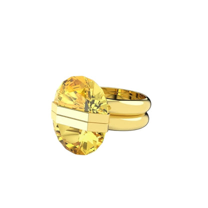 Swarovski Lucent ring Magnetic closure, Yellow, Gold-tone plated size 55/7