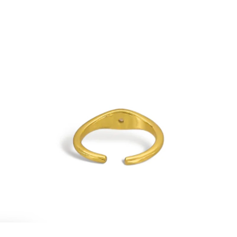 Gold Pinky Ring Minimalist Open Band