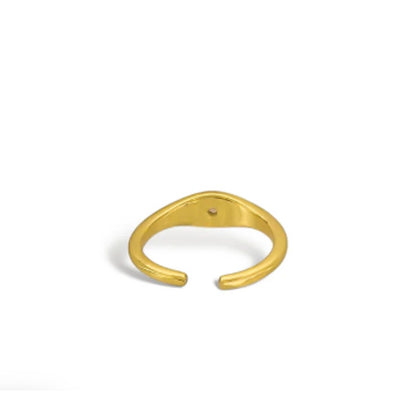 Gold Pinky Ring Minimalist Open Band