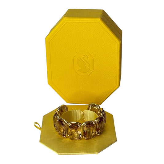 Swarovski Harmonia cuff Oversized floating crystals, Gold tone small