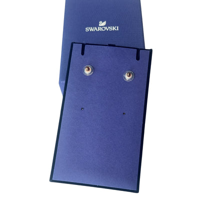Swarovski Constella drop earrings Round cut, White, Rose gold-tone plated
