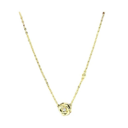 Rose Necklace Gold Tone