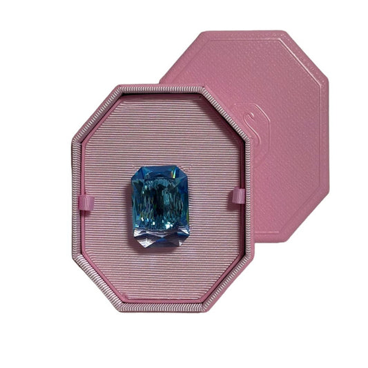 Swarovski Lucent cocktail ring Oversized crystal, Octagon cut, Blue 58 / 8USA