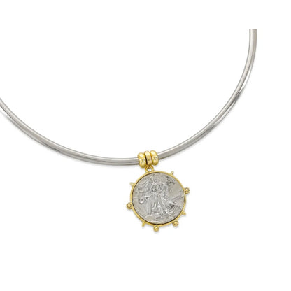 Medallion Necklace Coin Choker