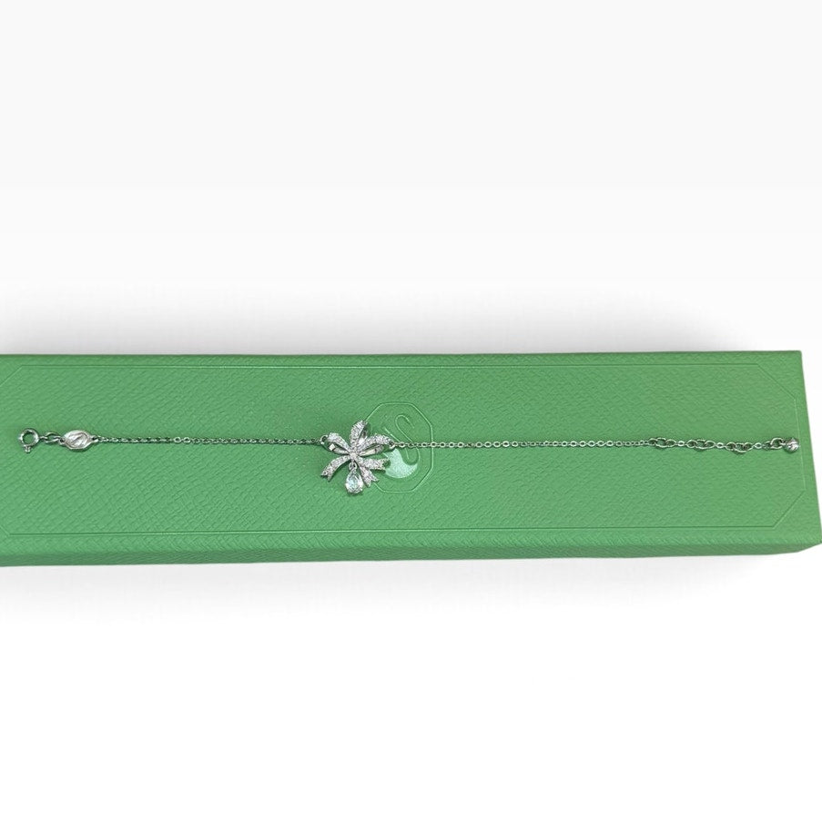 Swarovski Volta Rhodium Plated White Bow Bracelet 5647581