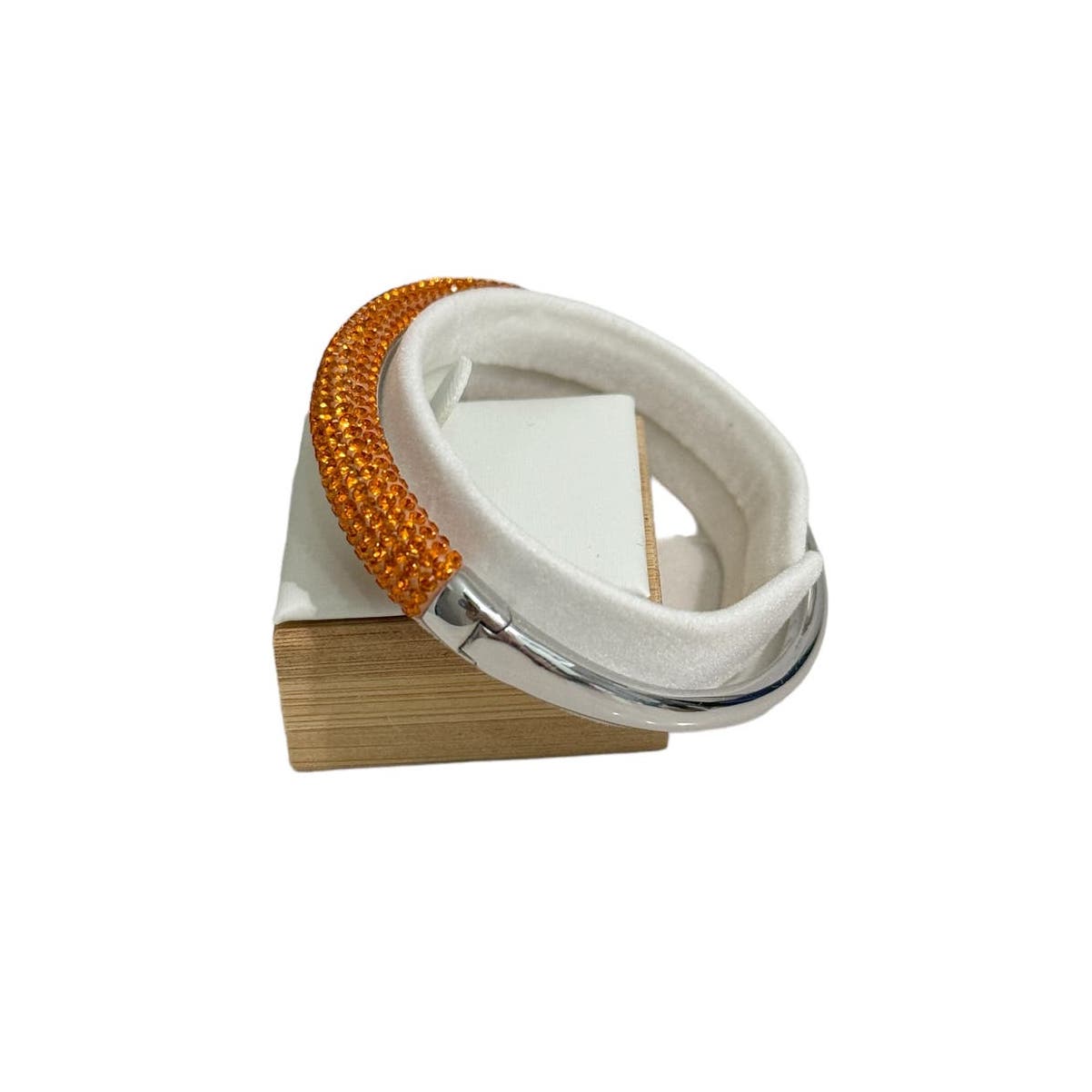 Swarovski atelier Tigris bangle Orange, Rhodium top plated M