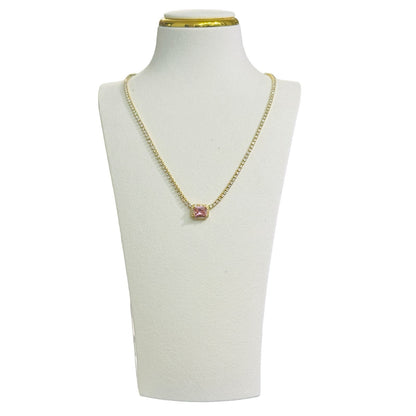 Luna Elegant Necklace 18k Gold Plated with Cubic Zirconia Detail