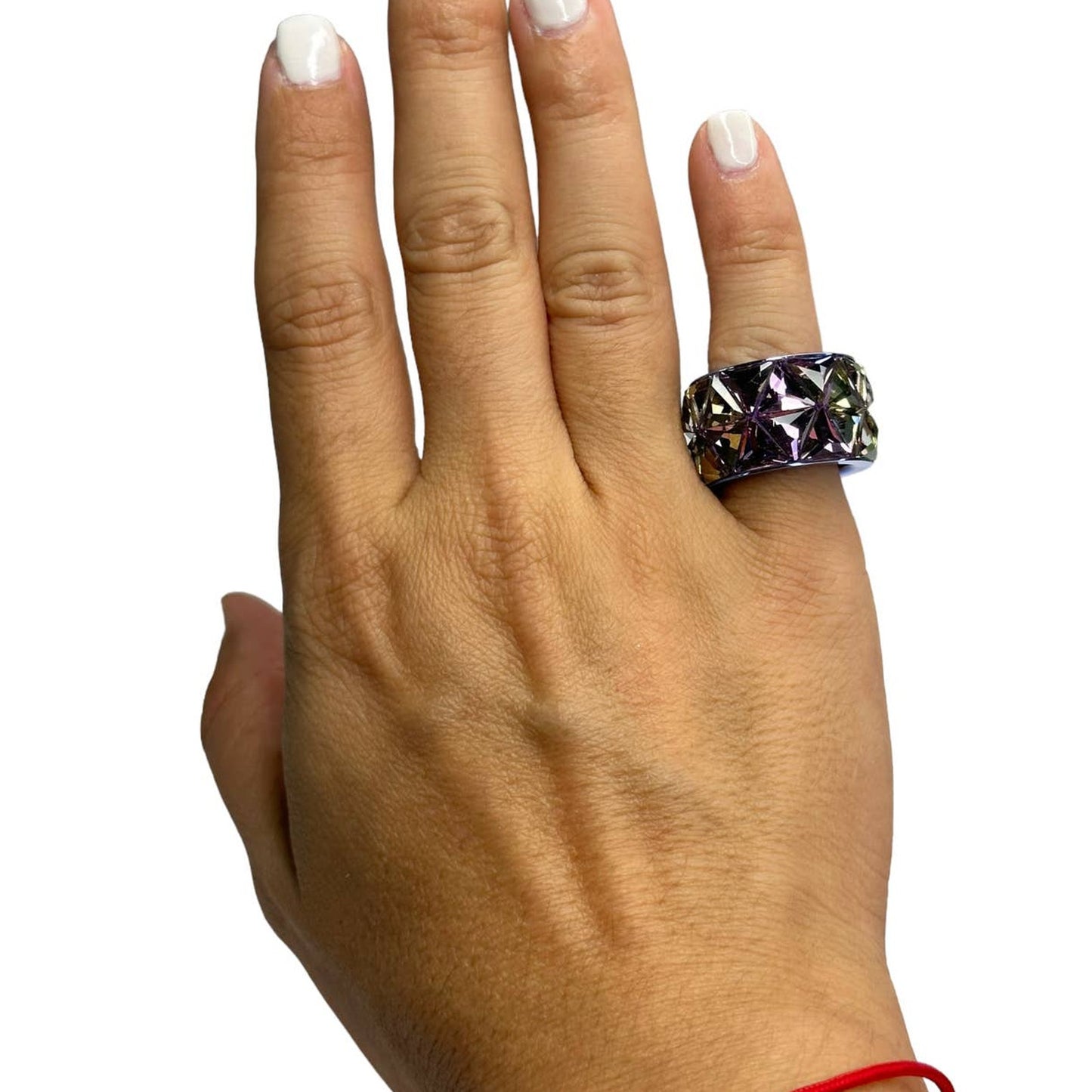 Swarovski Curiosa cocktail ring Triangle cut, Multicolored Size EUR 58 / USA 8