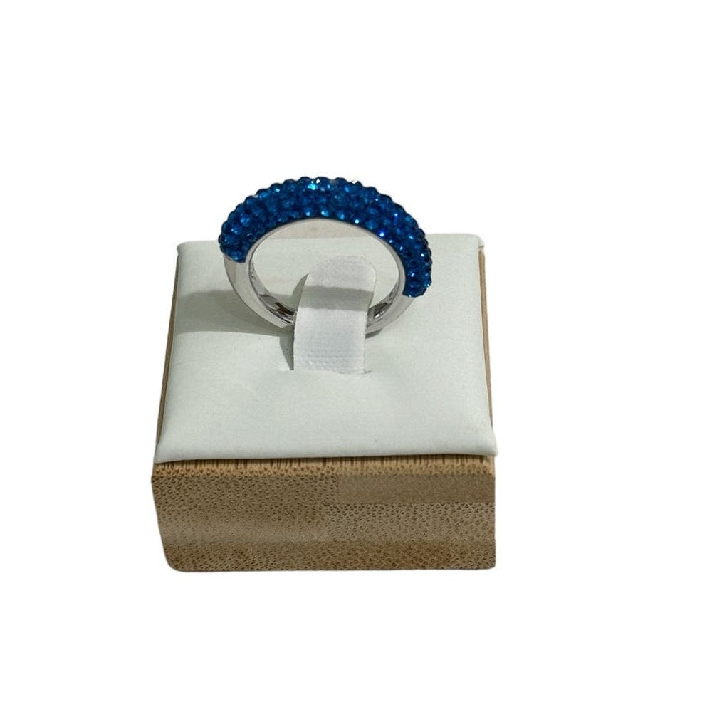 Swarovski Atelier Tigris ring Blue, Rhodium plated size 55 / USA7