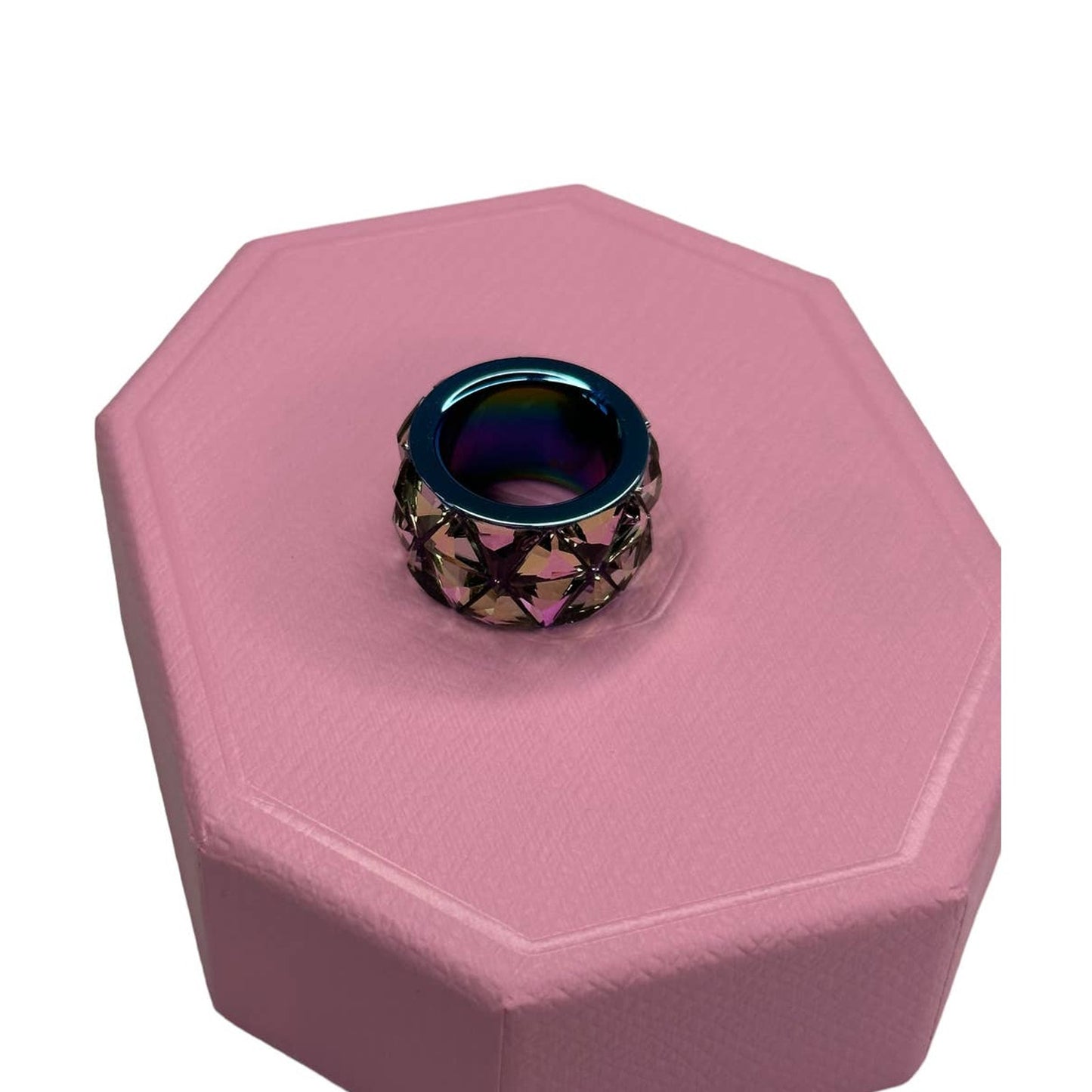 Swarovski Curiosa cocktail ring Triangle cut, Multicolored Size EUR 58 / USA 8