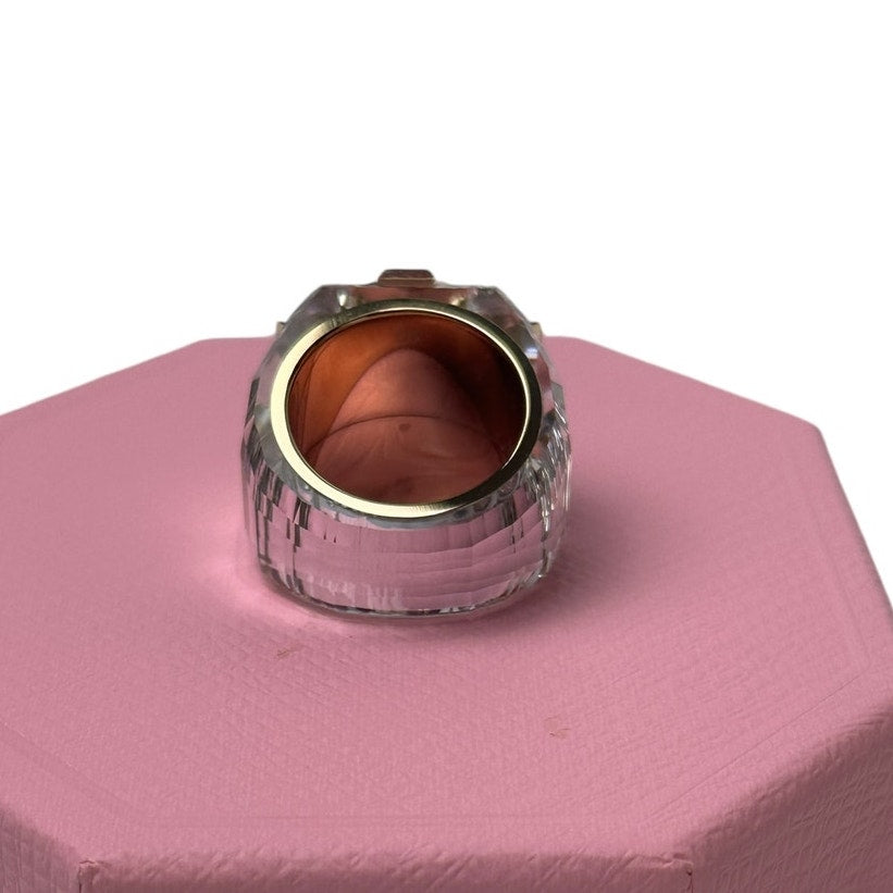 Swarovski Chroma Cocktail Ring Pink and Gold 60 EUR - 9 USA