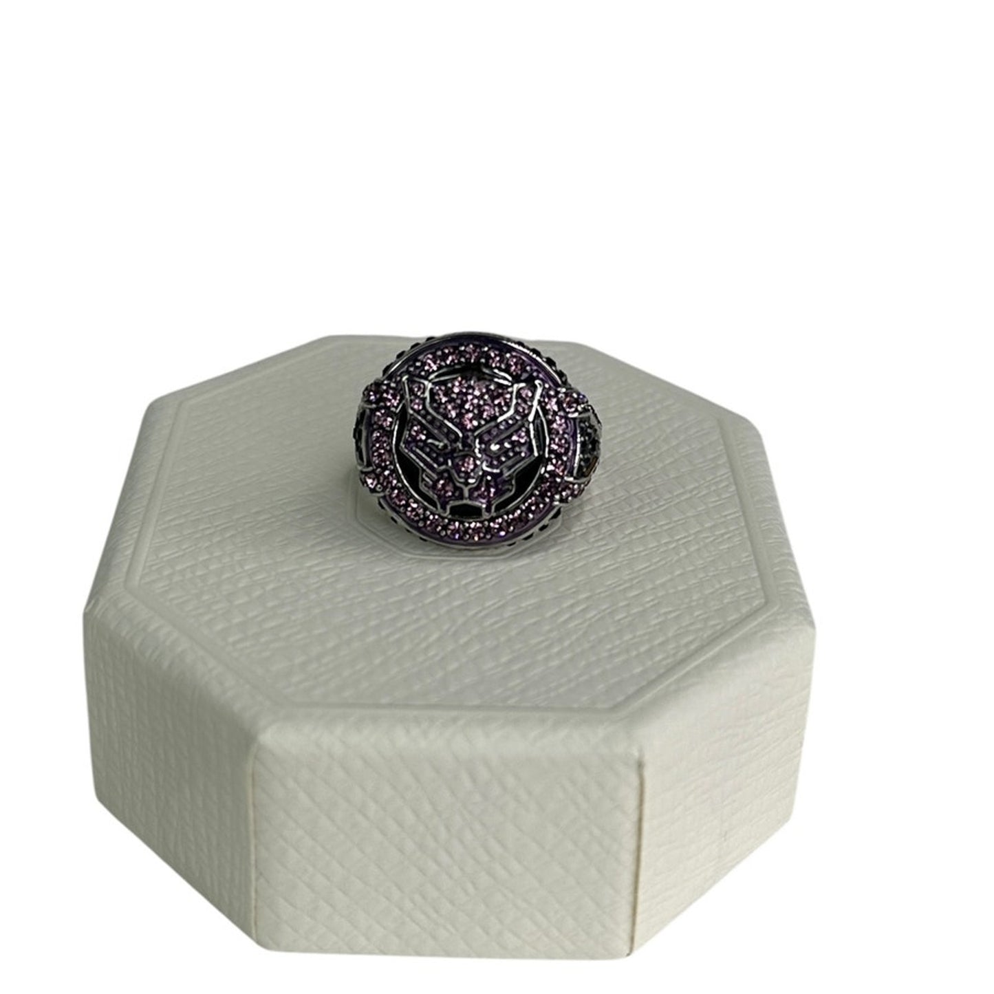 Swarovski Black Panther MARVEL Ring, Purple, Rhodium Plated 58 USA 8 Unisex