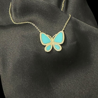 Butterfly Necklace for Women with Turquoise Accent Elegant & Stylish Jewelry