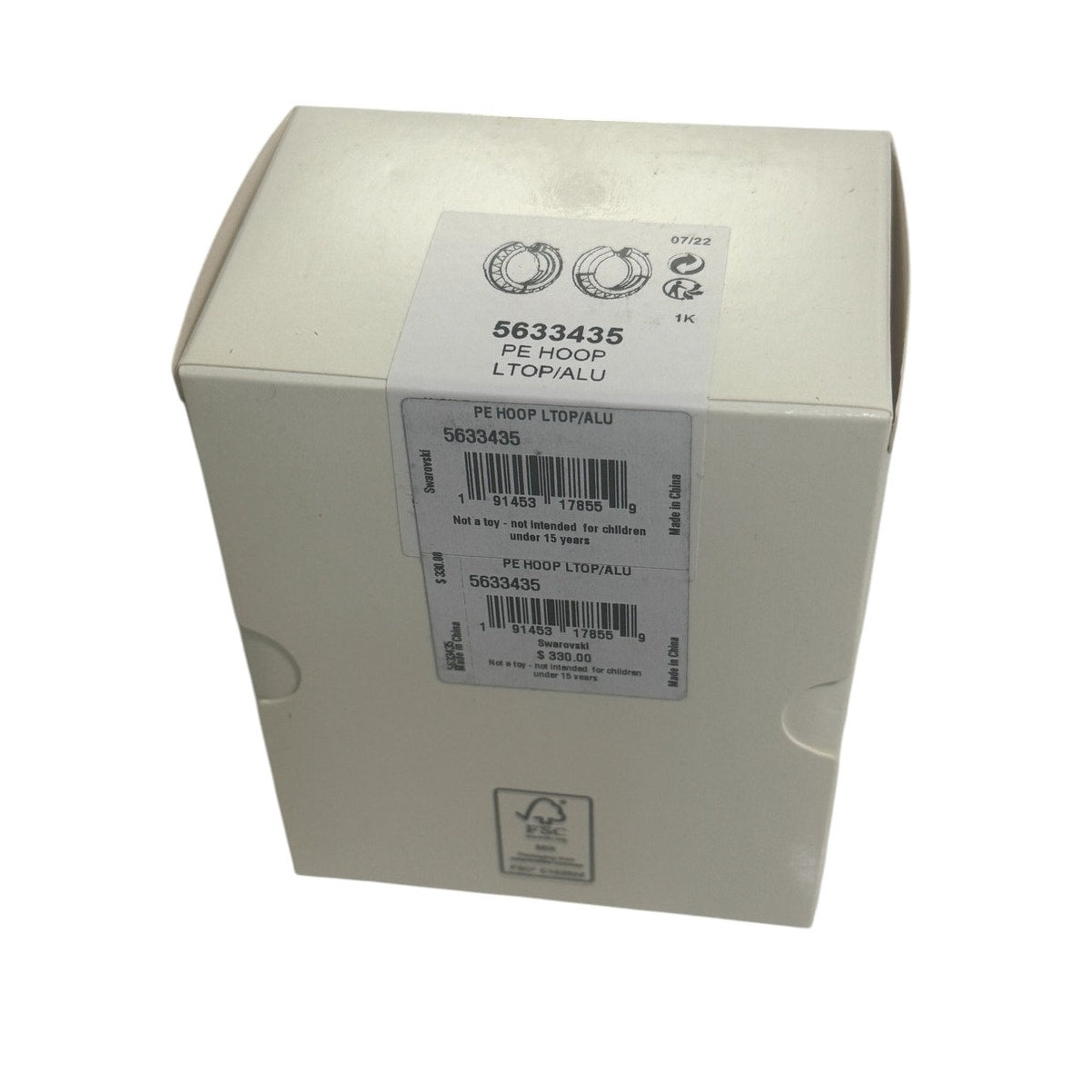 Swarovski Women's Hoop Earrings Lucent Yellow Gold Aluminum, Crystals