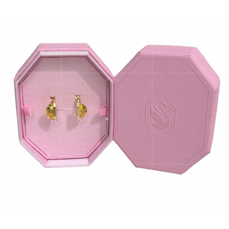 Swarovski Lucent ring Magnetic closure, Yellow, Gold-tone plated size 58/8