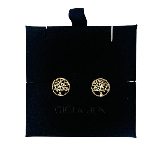 Tree of Life Stud Earrings for Women  Elegant, Minimalist Nature Jewelry