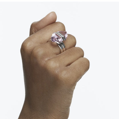 Swarovski Lucent ring Magnetic, Pink, Rhodium plated 60 EUR / 9 USA