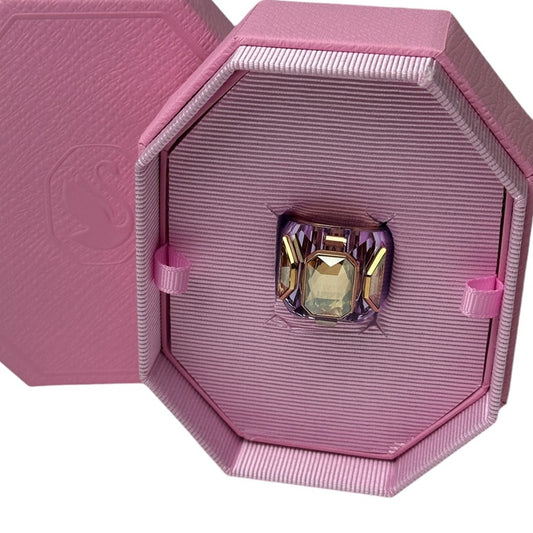 Swarovski Chroma cocktail ring Purple, Gold-tone plated Eur 55 7 USA