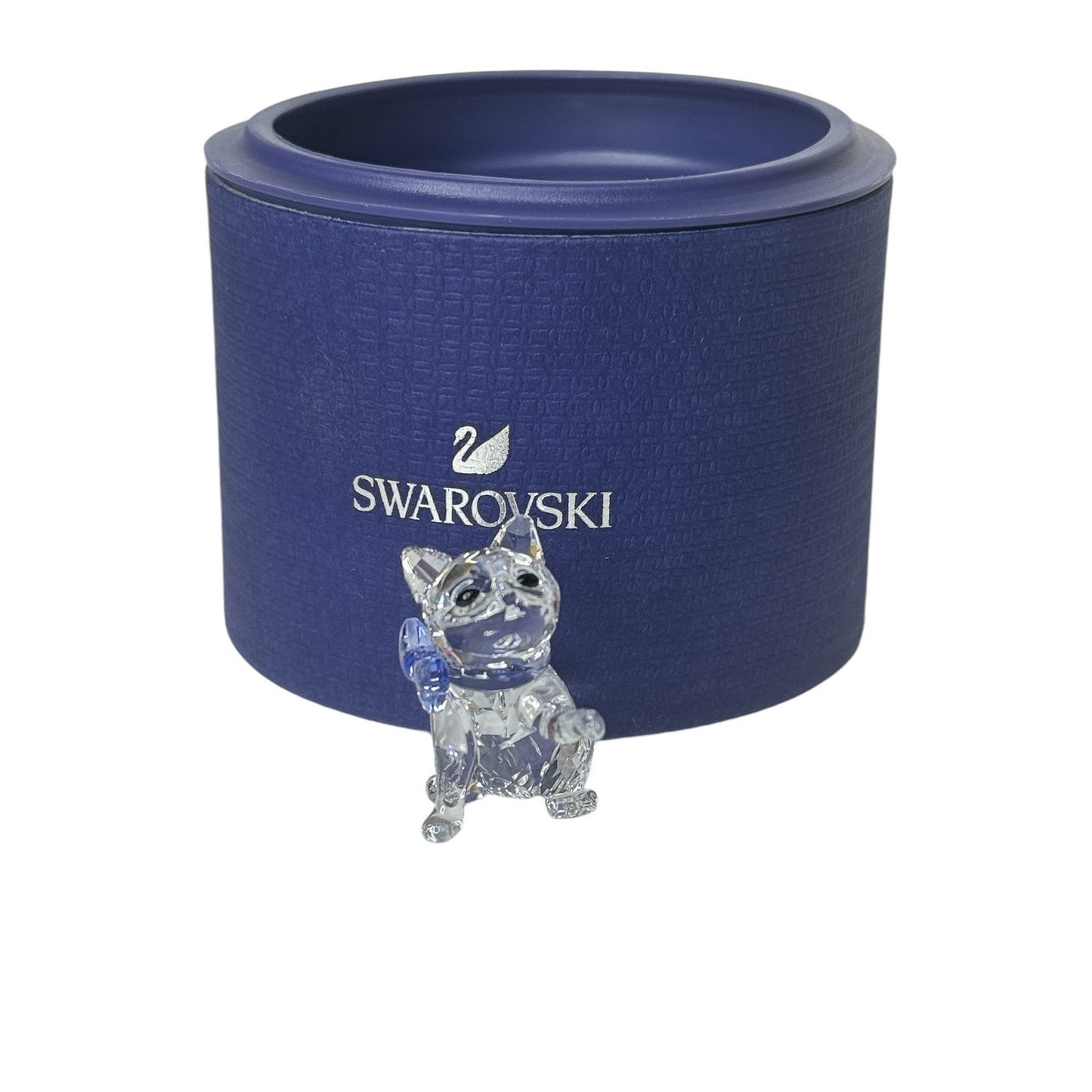 Swarovski small Little Kitten With Lavender Collar Crystal Figurine