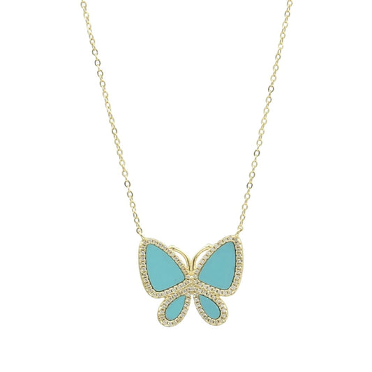 Butterfly Necklace for Women with Turquoise Accent Elegant & Stylish Jewelry