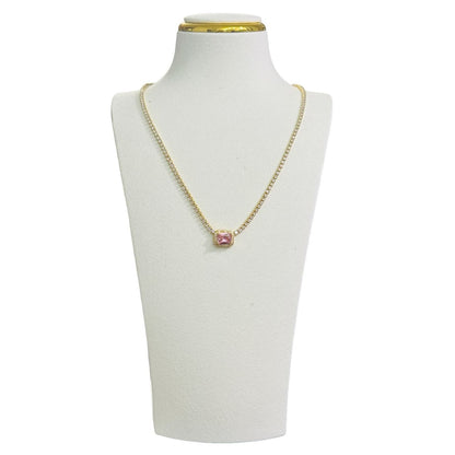 Luna Elegant Necklace 18k Gold Plated with Cubic Zirconia Detail