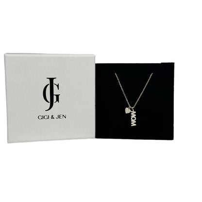 Mom Heart Necklace 925 sterling silver / 18 K gold plated
