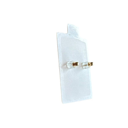 Horseshoe Screwback Earrings for Girls 14K Yellow Gold
