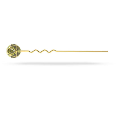 Swarovski Hair pin Green, Gold-tone plated